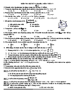 Kiểm tra học kỳ II môn Toán học 9